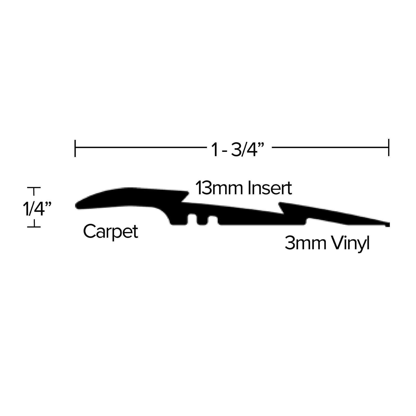 image of 3mm LVT to Carpet Tile