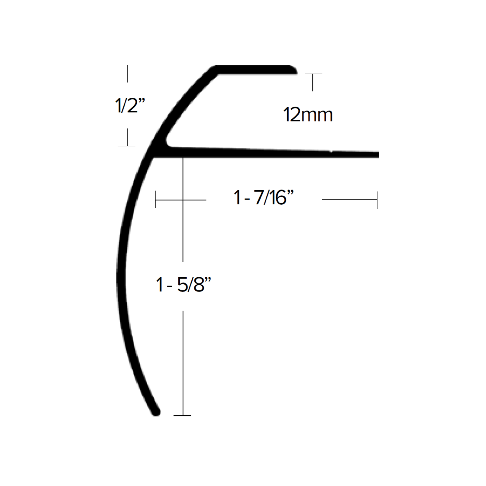 image of LVT 622 - 12mm Stair Nosing